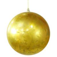 Vickerman 12" Antique Gold Foil Finish Ball Ornament