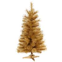 Vickerman 2' x 14" Gold Glitter Cashmere