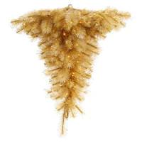 Vickerman 3' x 33" Gold Glitter Hanging Upside Down Mixed Pine 100 Clear Lights