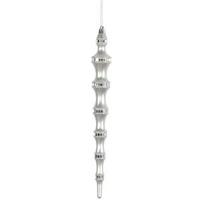Vickerman 12" Silver Mirror Icicle Ornament (4 pack)