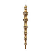 Vickerman 12" Gold Mirror Icicle Ornament (4 pack)