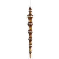 Vickerman 12" Chocolate Mirror Icicle Ornament (4 pack)