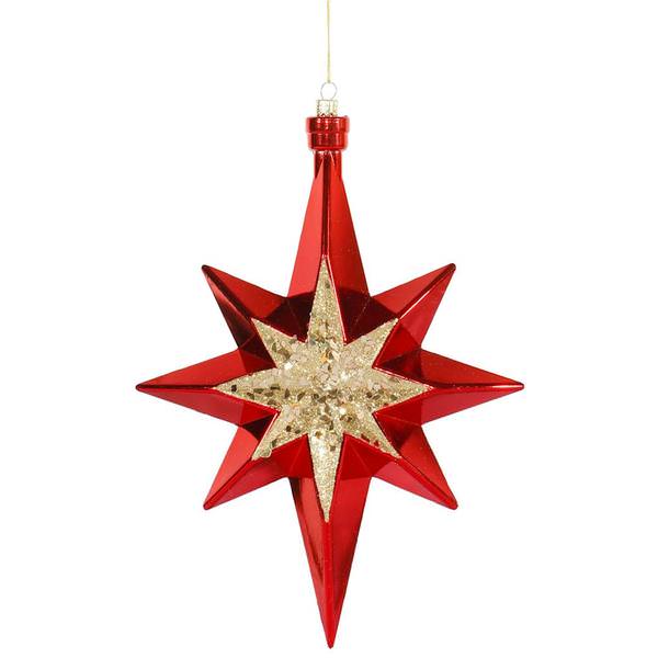 12" Red Bethlehem Star Ornament (2 pack)