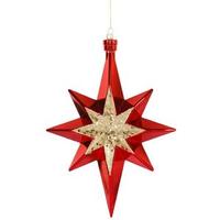 Vickerman 12" Red Bethlehem Star Ornament (2 pack)