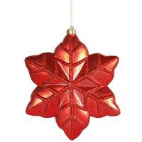 Vickerman 8" Red Snowflake Ornament (2 pack)