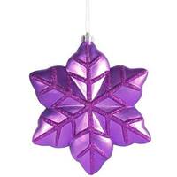 Vickerman 8" Purple Snowflake Ornament (2 pack)