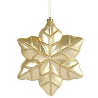 Vickerman 8" Gold Snowflake Ornament (2 pack)