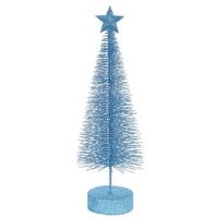 Vickerman 8" Turquoise Glitter Sisal Tree with Star (2 pack)