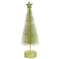 Vickerman 8" Lime Glitter Sisal Tree with Star (2 pack)