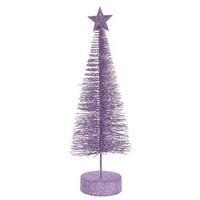 Vickerman 8" Lavender Glitter Sisal Tree with Star (2 pack)