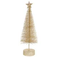 Vickerman 16" Champagne Glitter Sisal Tree with Star