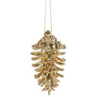 Vickerman 3.5" Gold Pine Cone Ornament (6 pack)