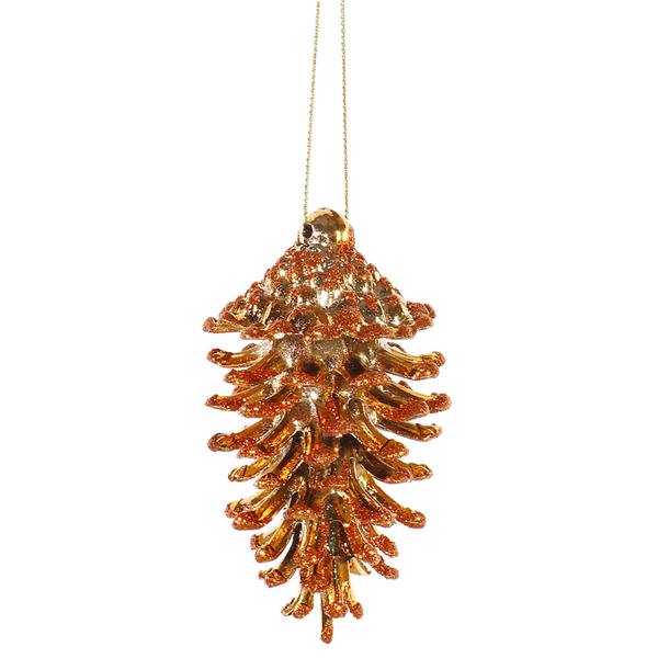3.5" Copper Pine Cone Ornament (6 pack)