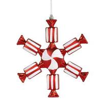 Vickerman 8" Red Candy Snowflake Ornament (2 pack)