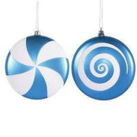 Vickerman 4.75" Turquoise / White Candy Assorted Ornament (4 pack)