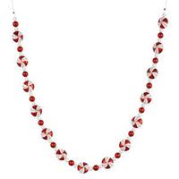 View 6' x 60mm Red / White Candy Garland Ornament