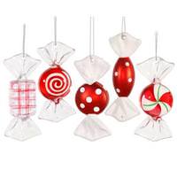 Vickerman 3.5" Red / White Candy Assorted Ornament (5 pack)