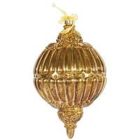 Vickerman 12" Antique Gold Ball Drop Ornament