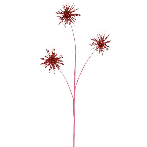 25" Red Christmas Blossom Spray