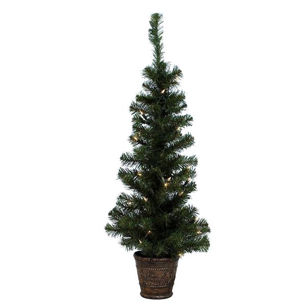 3' x 14" Artificial Windsor Pine 35 Clear Miniature Lights