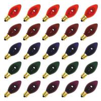 Vickerman 5 watt 130 volt C7 Candelabra Screw Base Transparent Multi-Color Twinkle (25 pack)
