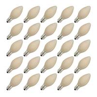 Vickerman 5 watt 130 volt C7 Candelabra Screw Base Ceramic White (25 pack)