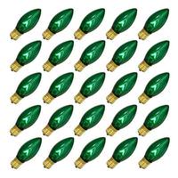 Vickerman 7 watt 130 volt C9 Intermediate Screw Base Transparent Green (25 pack)