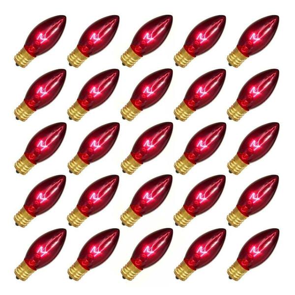 7 watt 130 volt C9 Intermediate Screw Base Ceramic Purple (25 pack)