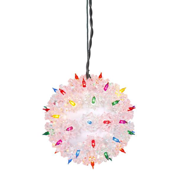 6" 50 Light Multi-Color Starlight Sphere Hanging Christmas Light