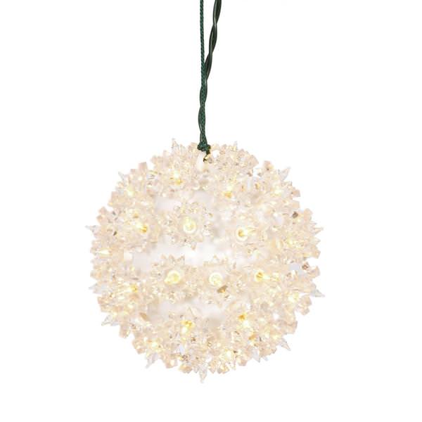 6" 50 Light Clear Starlight Sphere Hanging Christmas Light