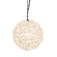 Vickerman 6" 50 Light Clear Starlight Sphere Hanging Christmas Light