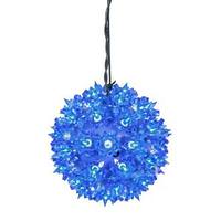 Vickerman 6" 50 Light Blue Twinkle Star Sphere Hanging Christmas Light