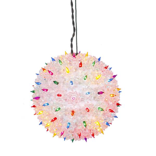 7.5" 100 Light Multi-Color Twinkle Star Sphere Hanging Christmas Light