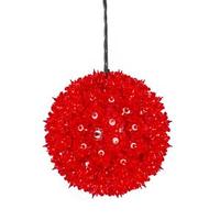Vickerman 7.5" 100 Light Red Twinkle Star Sphere Hanging Christmas Light