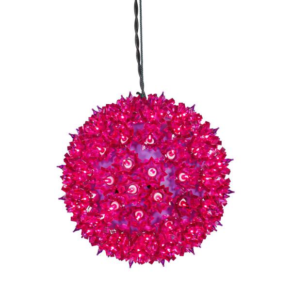 7.5" 100 Light Purple Twinkle Star Sphere Hanging Christmas Light