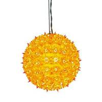 Vickerman 7.5" 100 Light Orange Twinkle Star Sphere Hanging Christmas Light