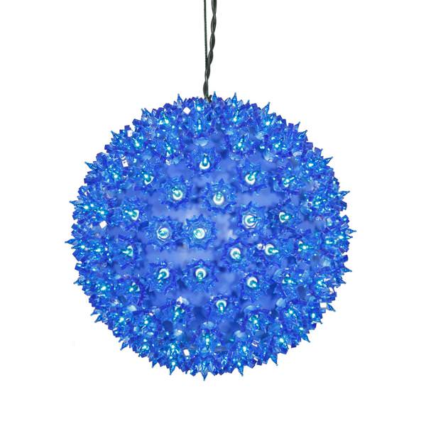 10" 150 Light Blue Twinkle Star Sphere Hanging Christmas Light
