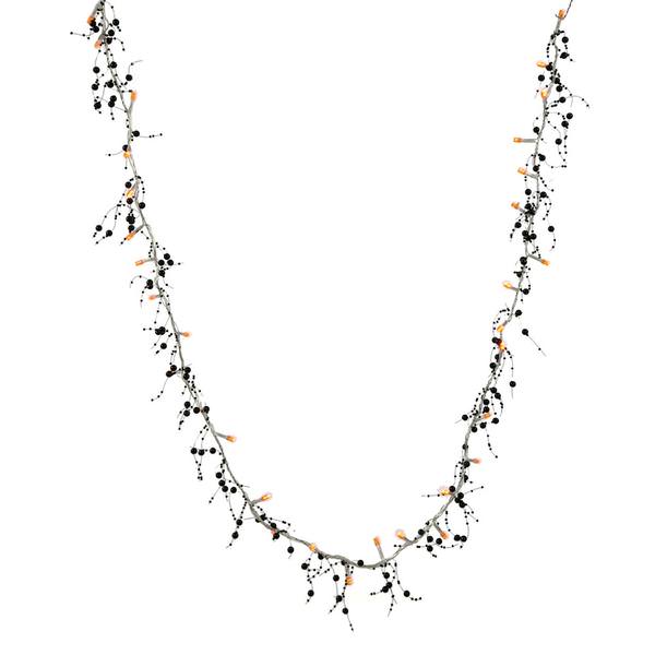 40 Light - 6' Orange Beaded LED Garland