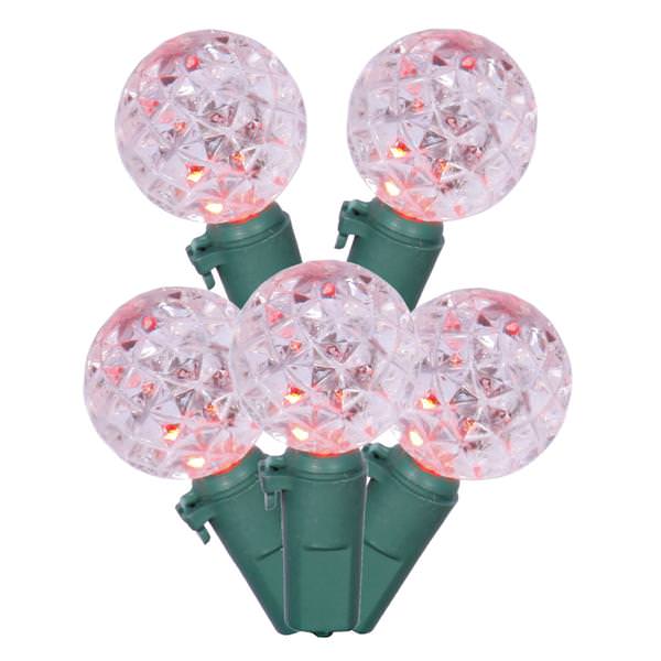 40 Light 12' G20 Green Wire Red / Green Color-Changing LED String