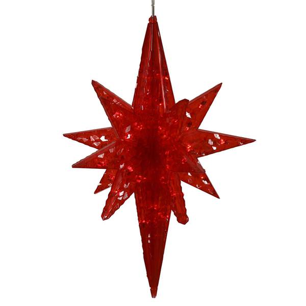 20" 50 Light Red Bethlehem Star LED Christmas Light
