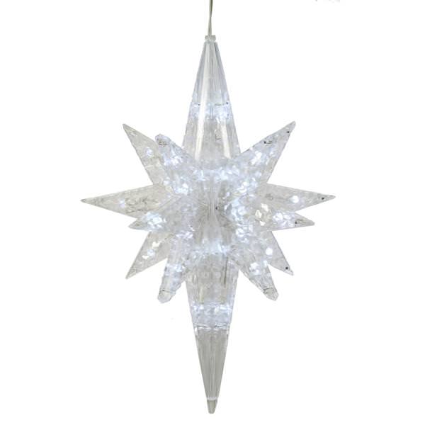 20" 50 Light Pure White Bethlehem Star LED Christmas Light