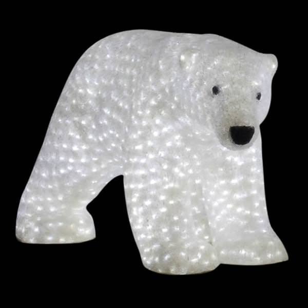 23.5" x 43" x 23" Female Polar Bear 1,540 LED Lights