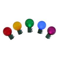 Vickerman 10 Light 6' G30 Candelabra Screw Base Green Wire Multi-Color LED String with 6" Spacing