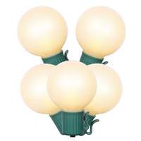 Vickerman 10 Light 6' G30 Candelabra Screw Base Green Wire Warm White LED String with 6" Spacing