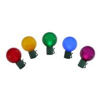Vickerman 10 Light 6' G40 Candelabra Screw Base Green Wire Multi-Color LED String with 6" Spacing