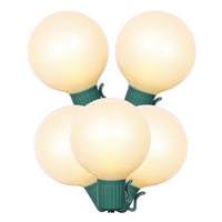 Vickerman 10 Light 6' G50 Candelabra Screw Base Green Wire Warm White LED String with 6" Spacing