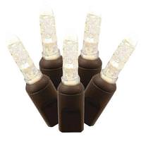 Vickerman 70 Light 9' White Wire Warm White Twinkle LED Icicle Light String