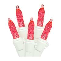 Vickerman 70 Light 9' White Wire Red LED Icicle Light String with 3.5" Spacing