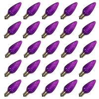 View 0.5 watt 130 volt C9 Intermediate Screw Purple Faceted LED (25 pack)