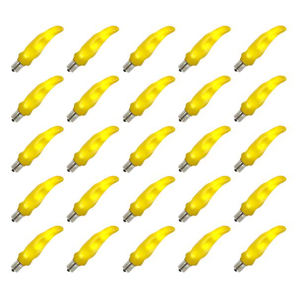 C9 Intermediate Screw Base Yellow Chili Pepper LED (25 pack)